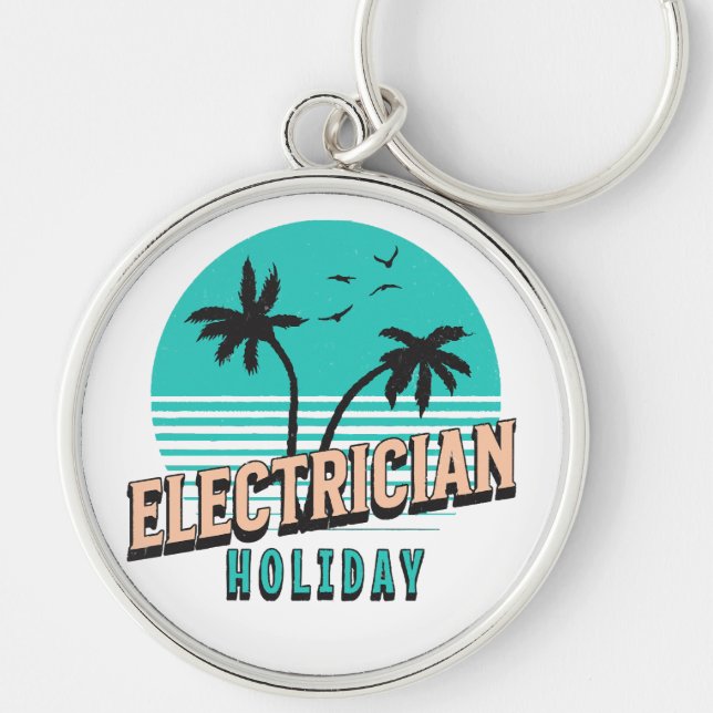 Electrician Holiday Key Ring (Front)