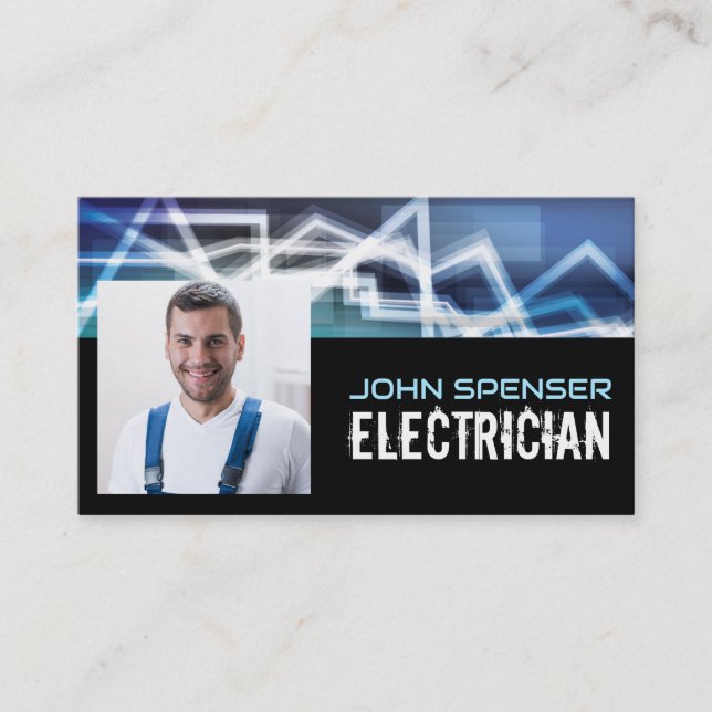 Electrician Home Wiring Service Lighting Business Card (Front)