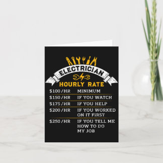 Electrician Hourly Rate For Handyman Humor Labor R Card