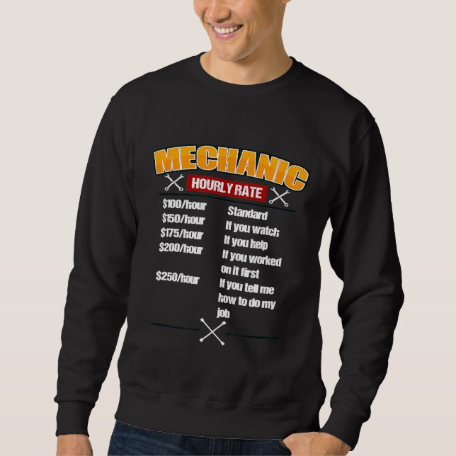 Electrician Hourly Rates I Mechanic Tee Idea (Front)