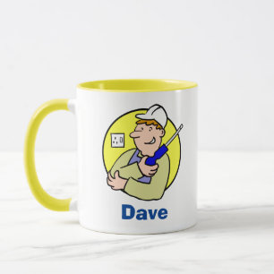 Electrician Image with Name Coffee Mug