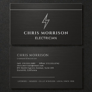 Electrician Industrial Metallic Contractor Business Card
