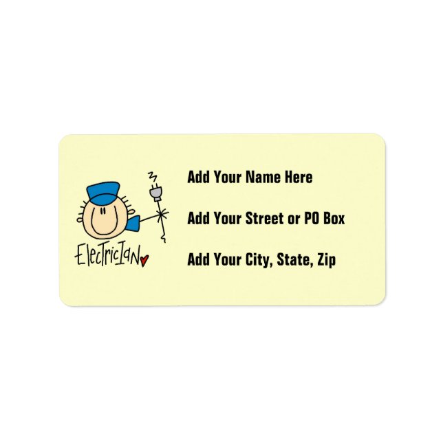 Electrician Label (Front)