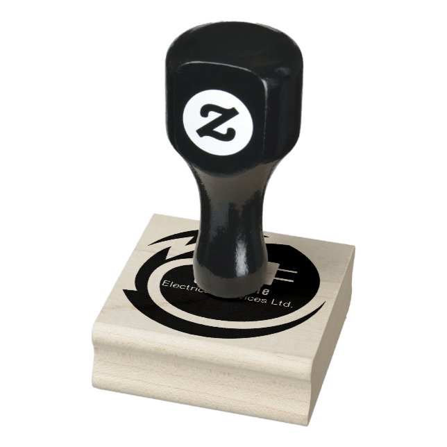Electrician logo design rubber stamp (Stamp)