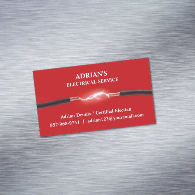 Electrician Magnetic Business Card (In Situ)