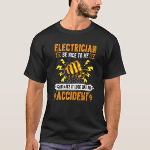 Electrician Men Electrical Engineer Humour T-Shirt