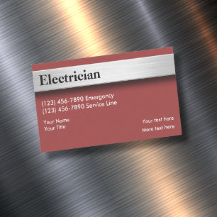 Electrician Modern Design Magnetic Business Card