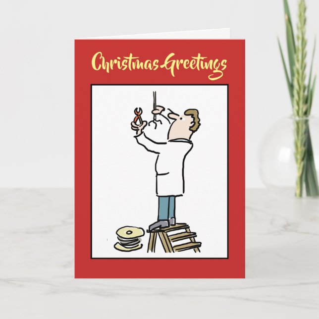 Electrician or Electrical Company Christmas Card (Front)