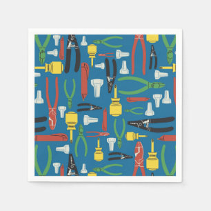 Electrician Party Napkins Tool Themed Decor