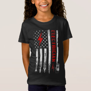 Electrician Patriotic American Flag Electrician Gi T-Shirt