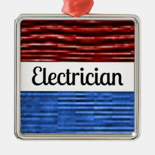 Electrician Patriotic Christmas Ornament