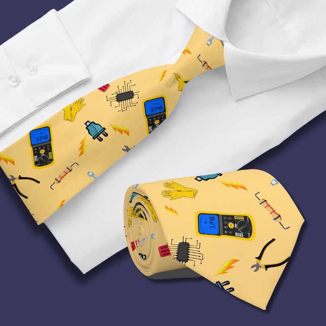 Electrician Profession Dad Tie (Creator Uploaded)