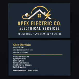 Electrician Professional Services Business Card