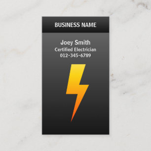 Electrician Professional TradeSkills LightningBolt Business Card