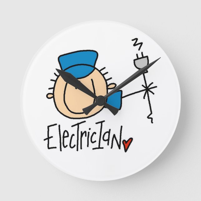 Electrician Round Clock (Front)