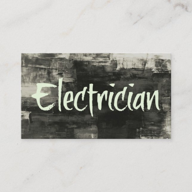 Electrician Rustic Business Card (Front)