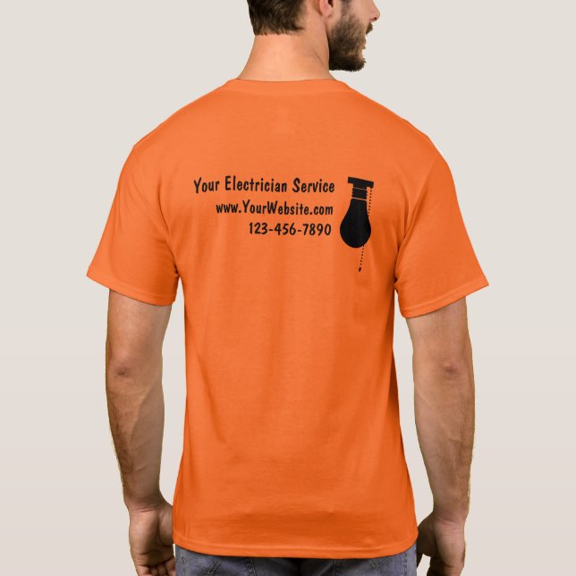 Electrician Service T-shirts (Back)