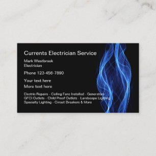 Electrician Service Unique Business Cards