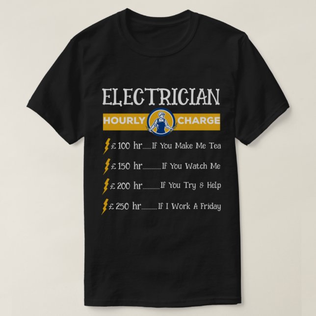Electrician Shirt IBEW Union Dad T Shirt Retired M (Design Front)