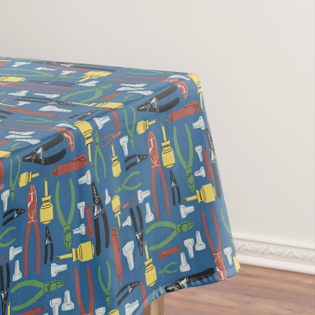 Electrician Tools Party Tablecloth (In Situ)