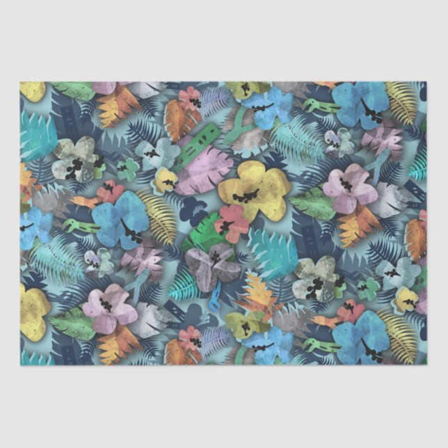 Electrician Tools Tropical Island Hawaiian Tissue Paper (Front)