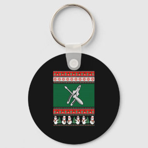 Electrician Ugly Christmas Sweater Key Ring