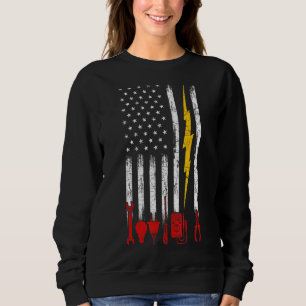 Electrician Us Flag Tools For Electricians Sweatshirt
