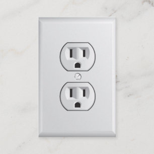 Electrician Wall Outlet Maintenance Professional Business Card