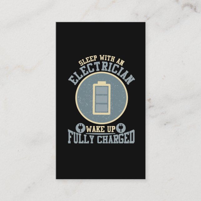 Electrician Wife Electrical Technician Husband Business Card (Front)