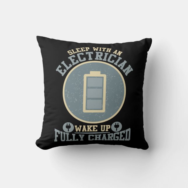 Electrician Wife Electrical Technician Husband Cushion (Front)