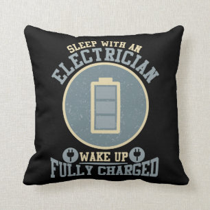 Electrician Wife Electrical Technician Husband Cushion