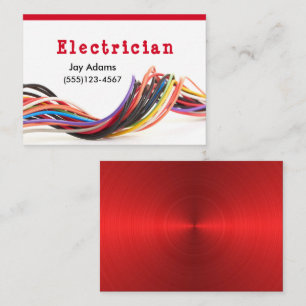 Electrician Wire Voltage Maintenance Professional Business Card