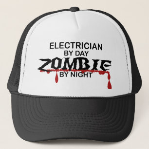 Electrician Zombie Trucker Hat