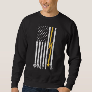 Electricians Flag Electric Graphic Sweatshirt