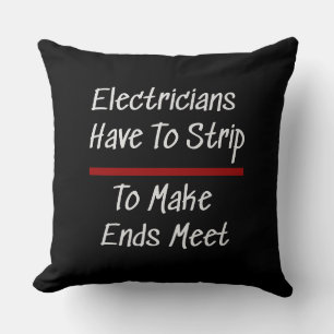 Electricians Joke Funny Novelty Humor Electrical Cushion