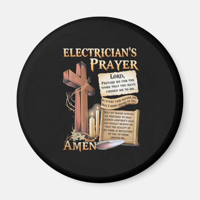 Electrician's prayer Amen Magnet (Front)
