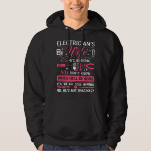 Electrician's Wife Funny Electrician Gift Hoodie