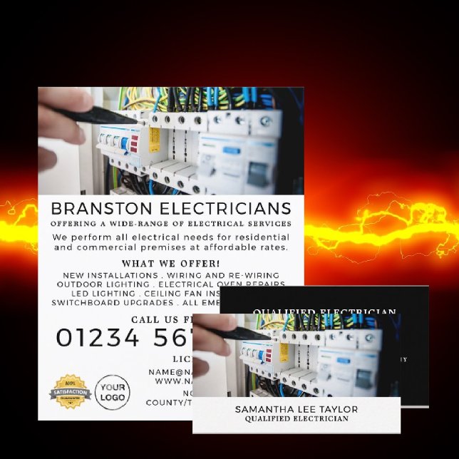Electricity Box, Electrician Advertising Flyer (Creator Uploaded)