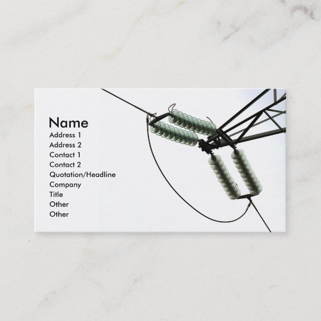 Electricity Business Card (Front)