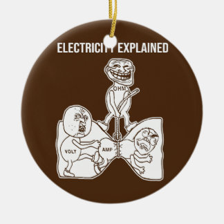 Electricity Explained Electricity Physics Nerd Ceramic Tree Decoration