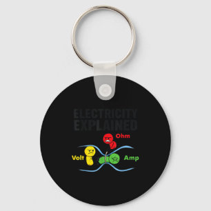 Electricity Explained Funny Geeky Physics Humor Sc Key Ring