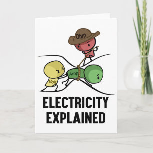 Electricity Explained Physics Nerd Gift I Teacher Card