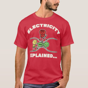 Electricity Explained Vintage Illustration T-Shirt