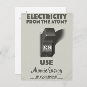 Electricity from the Atom Invitation Postcard