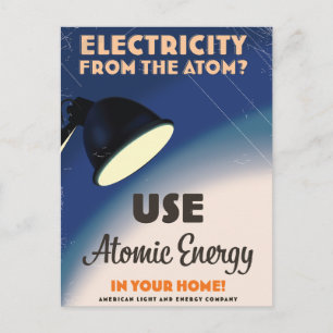 Electricity from the Atom? Invitation Postcard