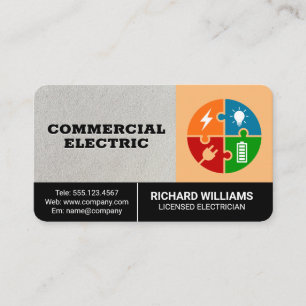 Electricity Power and Energy  Business Card