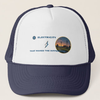 Electricity Powers:A Lit Home in a Vast Wilderness Trucker Hat