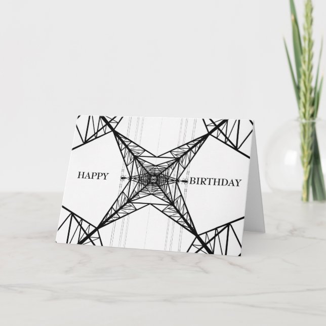 Electricity Pylon Greeting Card (Front)