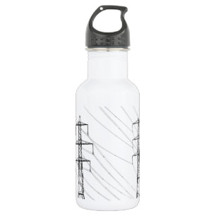 Electricity pylons 532 ml water bottle
