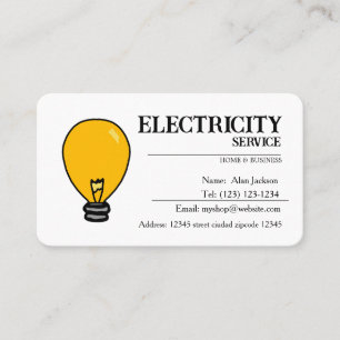 ELECTRICITY SERVICES business cards